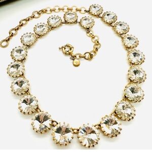 J Crew Venus Flytrap Crystal Necklace EUC